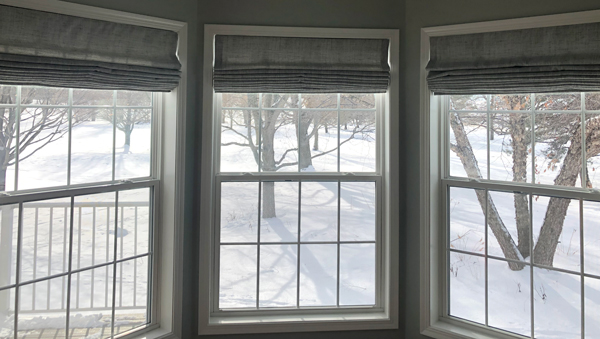 Kitchen nook blinds open