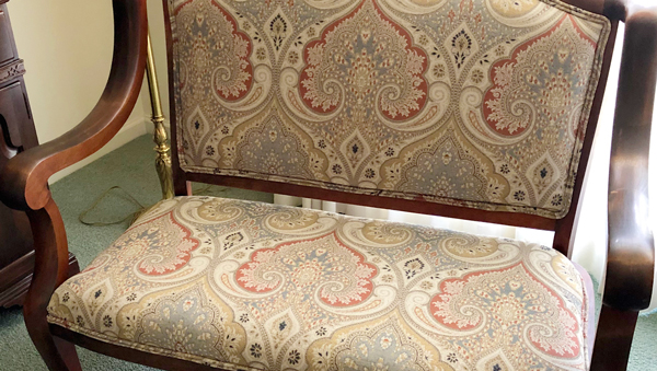 Paisley pattern antique chair