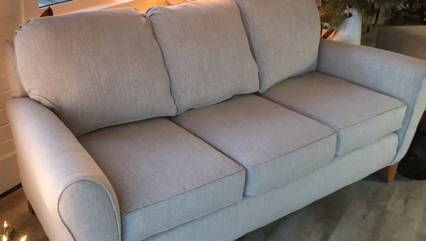 Beige textured couch