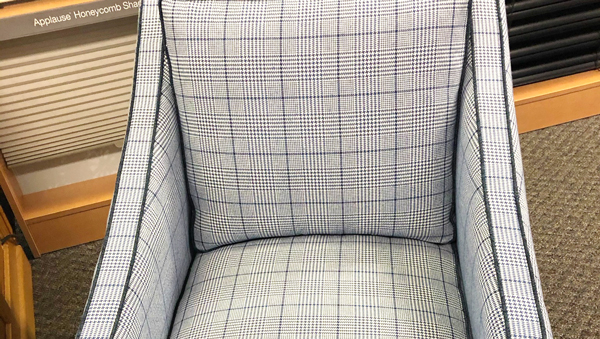 Custom cushioned chair